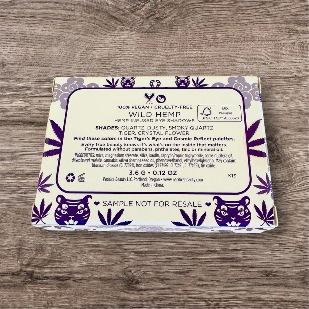 🎉 Pacifica Wild Hemp (Hemp Infused) Eye Shadow Palette Vegan Eyeshadow